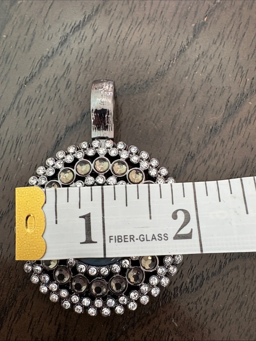 Silver-Tone Crystal and Pearl Pendant Necklace - White Crystal